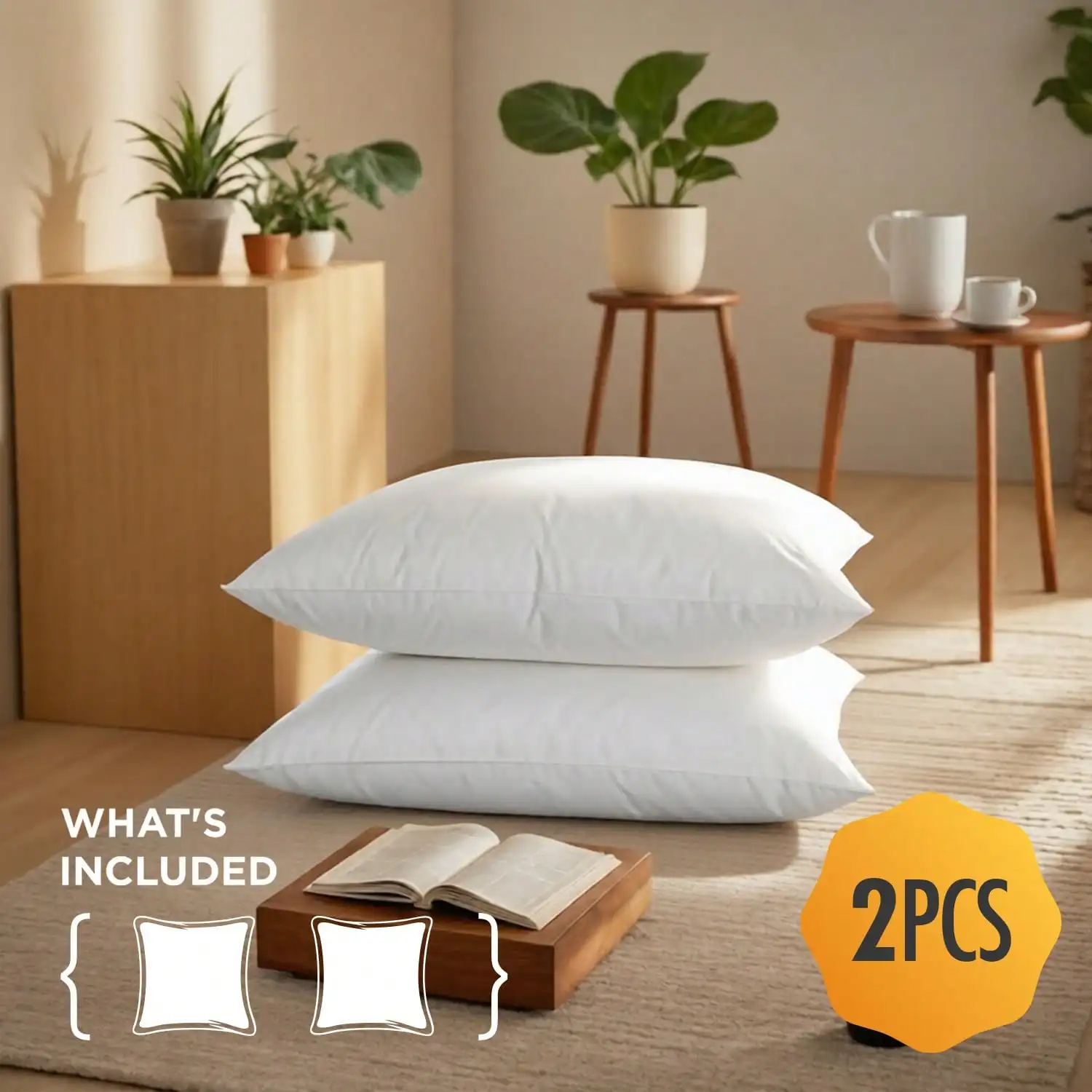 Pillow Insert 18X18 - عبوتان وعبوة بأربع قطع من حشوات