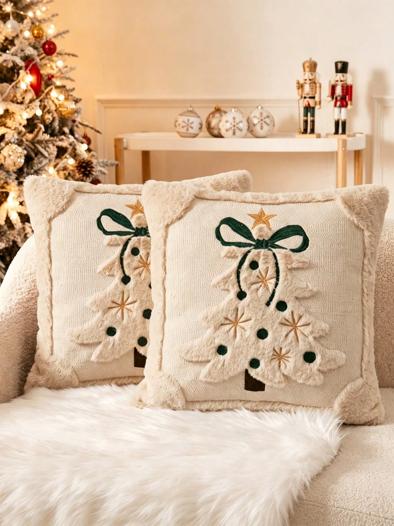 Pillow Insert 18X18 - قطعتان من أغطية الوسائد بتصميم شجرة