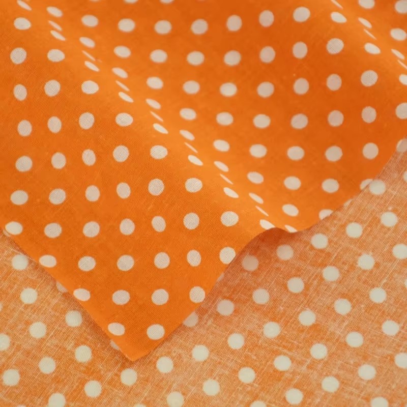 قماش قطني مطبوع بنقط بولكا برت - مراجعة Home Textiles & Decorations وسعره