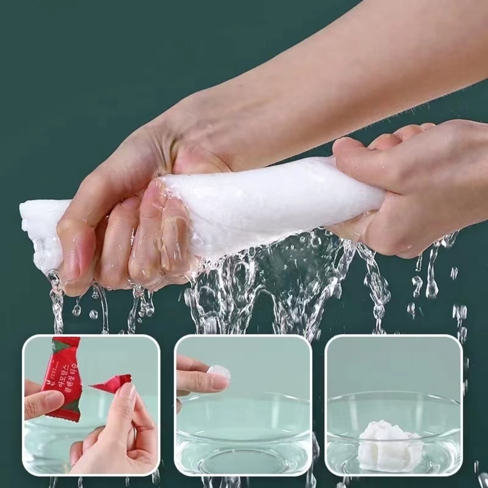 منشفة وجه قطنية مضغوطة للاستخد - مراجعة Home Textiles Face Towel وسعره