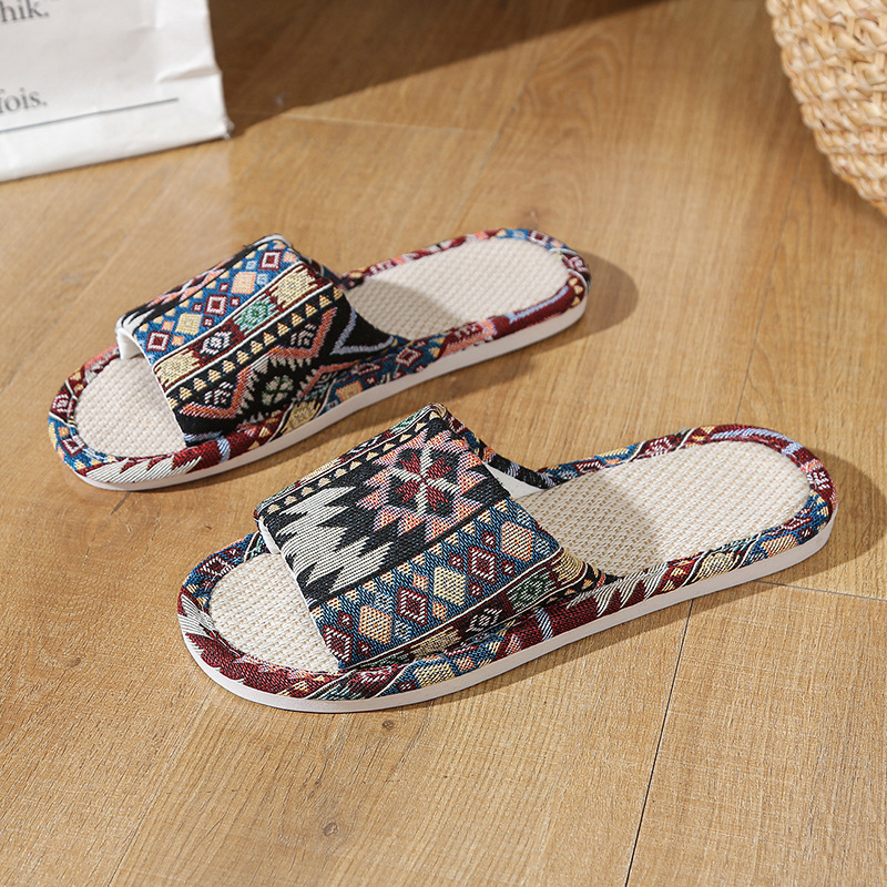 صنادل كتان طبيعية للنساء والرج - مراجعة Home Textile وسعره